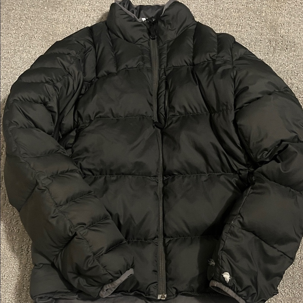 REI Boys' Charcoal Puffer Down Jacket Size L 14-16